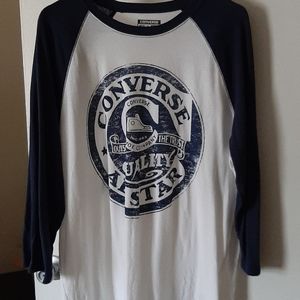 Men's Converse 3/4 raglan t-shirt NWOT